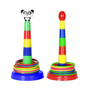 Parent -child interactive throwing sets of circles, circle sleeve tower plastic full sets of game stack music children's puzzle toys