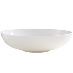 White deep dinner plate household plate bone china dish plate ceramic