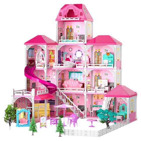 
Children's luxury villa big house Elsa princess doll house girl play house toy educational toys gift