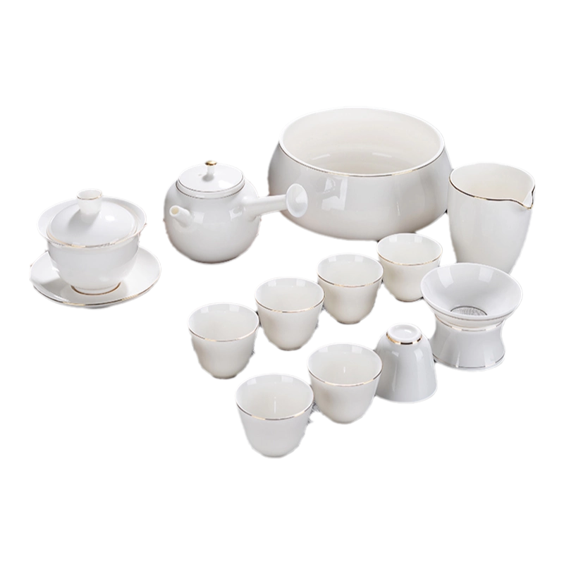 羊脂玉功夫茶具小套装陶瓷家用德化白瓷茶杯茶壶精品