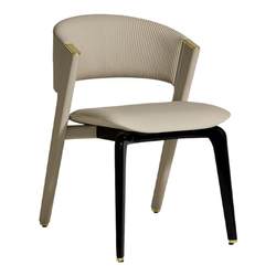 Italian light luxury solid wood chair simple modern backrest chair