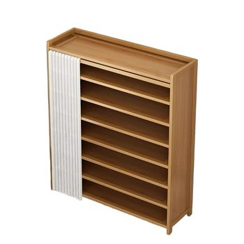Chu Jun simple floor-standing dust-proof bamboo shoe cabinet