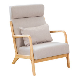 Nordic small apartment living room balcony bedroom office leisure single -person sales office meeting guests to negotiate solid wood sofa combination
