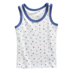 
Thin boys T-shirt summer pure cotton mesh vest baby girl solid color suspender medium large children vest foreign trade children's clothing