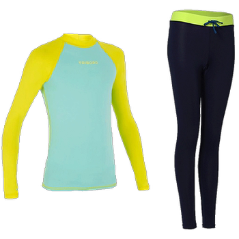 Children's long-sleeved split warm sun protection hot spring swimsuit