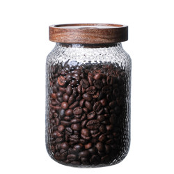 Hammered glass multigrain coffee bean storage jar