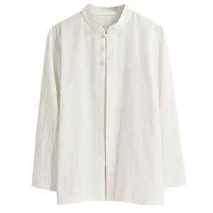 
Simple and beautiful linen shirt! Original men's retro Chinese style bottoming shirt, Chinese style, versatile, loose and large size shirt