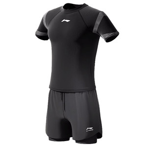 
Li Ning swimsuit boys tops adult swimsuit training swimming trunks men's suit professional men's swimwear full set