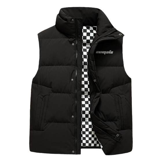 Duck Duck Down Horse Clip Men's Outdoor Short 2024 Autumn and Winter New Style Light and Stand Collar Vest PG