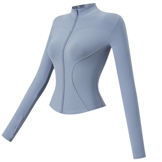 Cloud shell, autumn and winter plus velvet sports outdoor running fitness top female training leisure stand -up collar yoga clothing