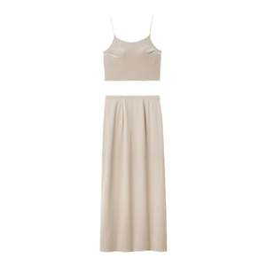 
SNIDEL spring and summer velvet suspender vest high waist slit skirt suit SWCO232065