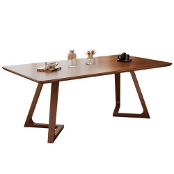 Chinese dining table household solid wood dining table walnut
