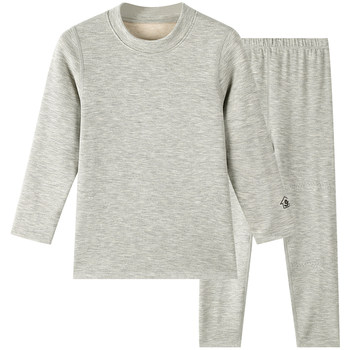 Long-lasting children's autumn clothes and trousers double-layer warm suit