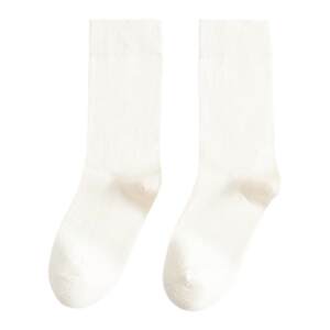 
ADCACRORR boneless socks men's mid-calf socks summer thin pure cotton deodorant sweat-absorbent milk white stockings