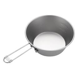 Pure titanium snow pull bowl outdoor portable pure titanium tableware
