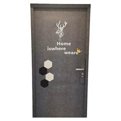 Milk tea-based felt door sticker sound insulation decoration sticker