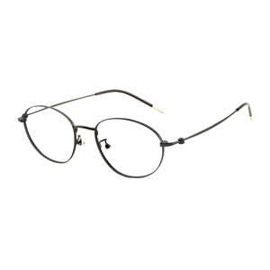 Ultra-light pure titanium elliptical frame glasses for women myopia can be equipped with Korean bare face artifact gold wire eye frame