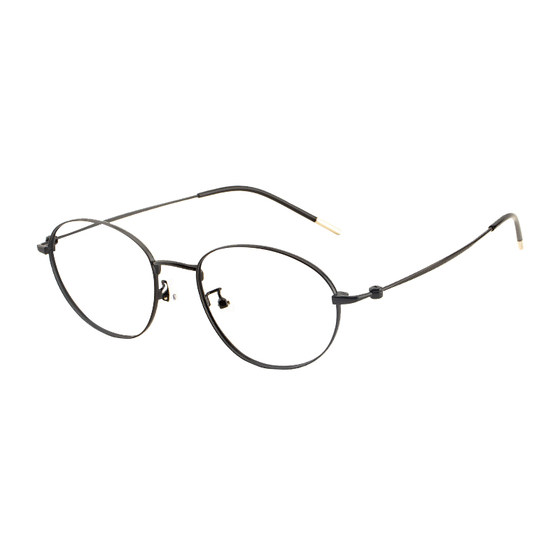 Ultra-light pure titanium elliptical frame glasses for women myopia can be equipped with Korean bare face artifact gold wire eye frame