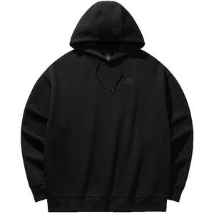 
Anta couple hooded pullover sweatshirt for men and women 2025 new style simple casual loose plus velvet trendy long-sleeved top