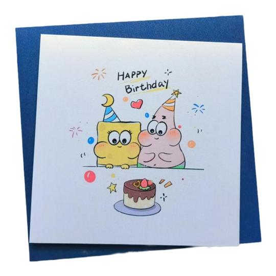 Biglietto Di Auguri Con Fata Della Foresta – Stile Chibi Kawaii, 145x145 Mm, Carta Riciclata FSC, Con Busta