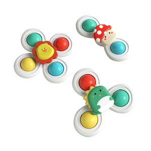Infant children's cartoon suction cup rotation toy baby 1-3 years, 6 months, finger rotation gyroscopy wisdom dining table
