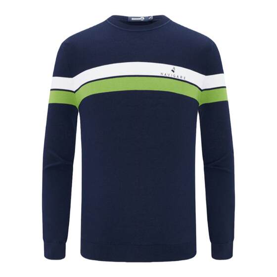 
[Mulberry Silk] Navigare Italian dinghy spring long-sleeved T-shirt men's casual round neck bottoming shirt