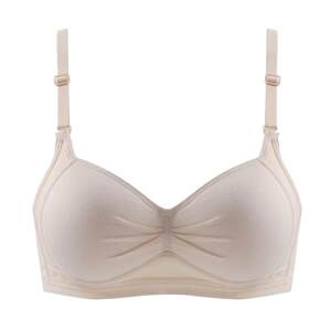 Underwear for women without steel rings, college students, high school girls, comfortable and seamless bras, small breasts gathered in pure cotton, thin bras