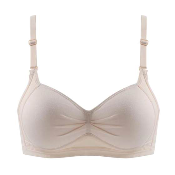 Underwear for women without steel rings, college students, high school girls, comfortable and seamless bras, small breasts gathered in pure cotton, thin bras