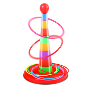 
Circle toys children's Circle puzzle game parent-child interactive throwing circle baby kindergarten competition stacking fun