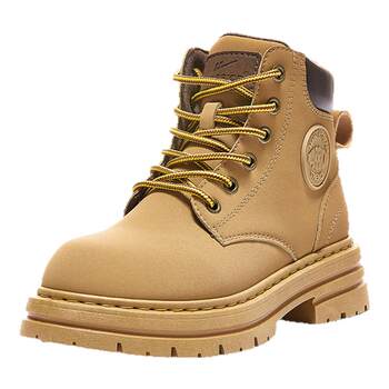 Pull back big yellow boots hot style thick sole plus velvet martin boots for women