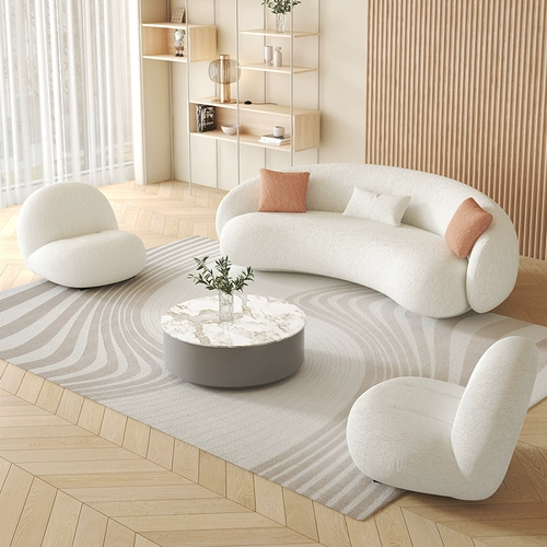 Кремовая ткань, современный и минималистичный скандинавский дизайнерский диван