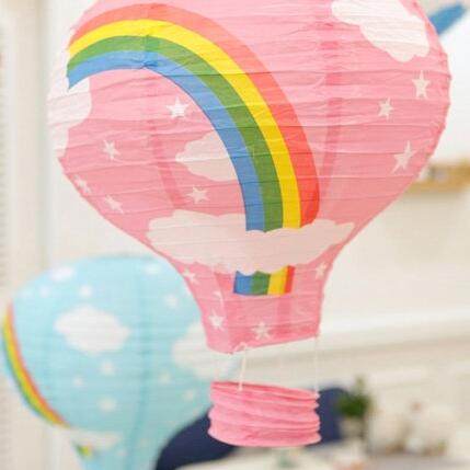 推荐Rainbow printing pasper lantern 30cm hot air balloon wed