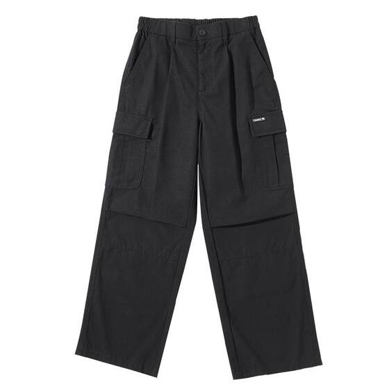 
Camel outdoor casual work pants for women in spring and summer pure cotton versatile straight wide-leg tie tucked foot mountaineering sports trousers for men
