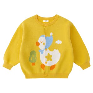 
[100% cotton] dudujia boys sweater girls pure cotton cardigan autumn children's knitted top baby coat trendy