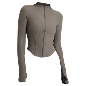 
Sports coat, women's stand-up collar, slim zipper jacket, shaping Pilates yoga wear, casual outer wear, running fitness wear
