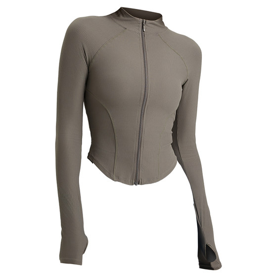 
Sports coat, women's stand-up collar, slim zipper jacket, shaping Pilates yoga wear, casual outer wear, running fitness wear