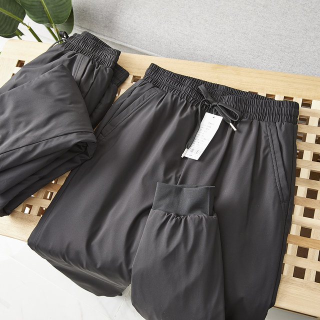 ລຸ້ນໜາ ປ້ອງກັນຄວາມໜາວ -20 ອົງສາ ຜູ້ຊາຍ 90 ສີຂາວເປັດລົງ laminated ຕ້ານການເຈາະລົງ pants, windproof ແລະກັນນ້ໍາລົງ pants 10072