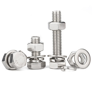 304 stainless steel outer hexagonal bolt screw nut set accessories screw combination M5M6M8M10M12
