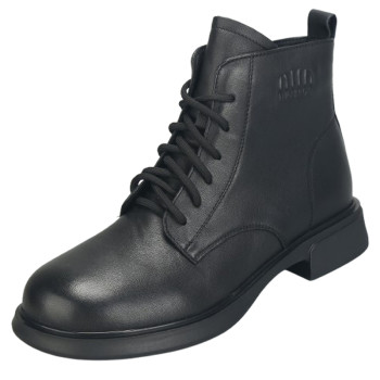 
Wide fat feet large size women's shoes 41 to 43 autumn new leather boots thick heel Martin boots short boots wide toe women's boots 42