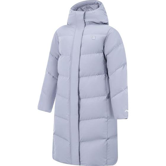 
Li Ning Hot Pot Down Jacket丨Women's Winter Duck Down Long Top Warm Thickened Clothes Hooded Sports Jacket for Women