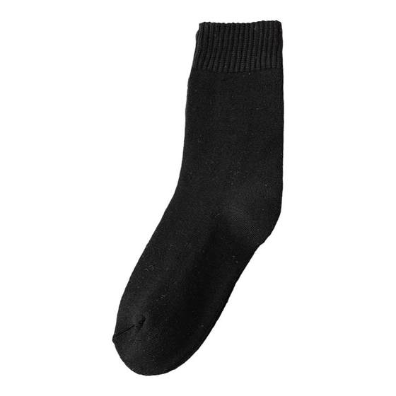 Cotton socks boys in winter socks in winter long cylinders in autumn and winter warmth, thickened, velvet towel socks men's middle socks
