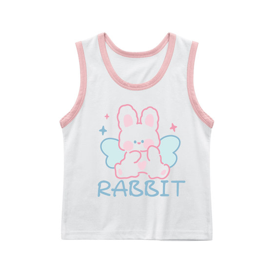 
Girls, baby summer vest, baby boys pure cotton sleeveless top, newborn 0-5 years old thin suspender wear