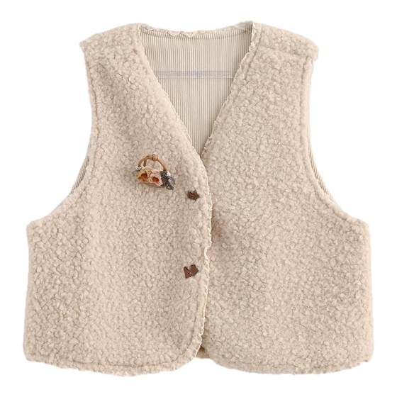 
Mori Girl Tribe Versatile Retro Style Reversible Design Loose Vest Women 2025 New Fashion Suit Winter