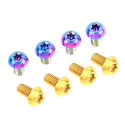 Risk bicycle titanium alloy disc T25 screw mountain bike brake disc screw M5x10mm