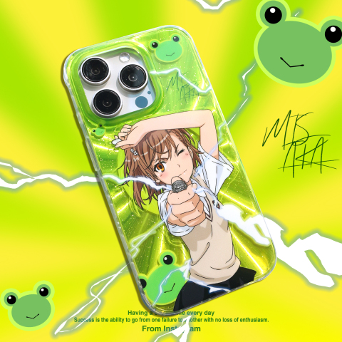 3D MagSafe Anime Silicone – Laser Gradient Bling Frog Illustration – Pro/Plus/Max/Air – 17, 16, 15, 14, 13, 12 iPhone Case