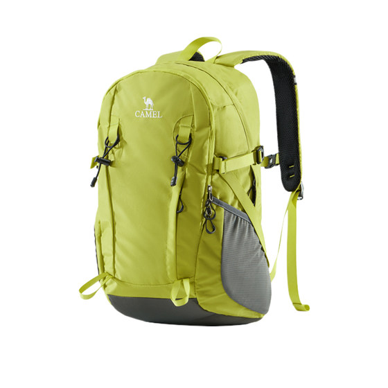 Camel Travel Backpack Men's and Women's Travel Mountaineering Bag College Student Commuting School Bag Lightweight Backpack Hiking