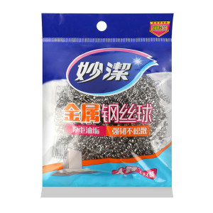 
Miaojie steel wire ball household cleaning ball does not fall off Yisi kitchen dishwashing pot stainless steel decontamination iron wire ball brushing pot ball