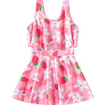 Yuke girls' one-piece hot spring quick-drying children's swimsuit