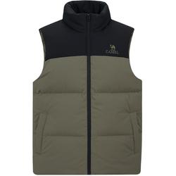 Camel Men's Down Vest Men's Autumn And Winter 2023 New Stand-up Collar Water-repellent Inner Warm Vest Short Jacket For Men
