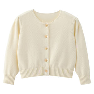 enhennbaby children's puff sleeve knitted cardigan 2026 spring and autumn new baby boy sweater girls top